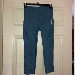 Blue Gymshark Crop Leggings